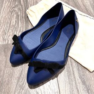 Melissa Ballet Flats, Dark Blue, Women Size 8